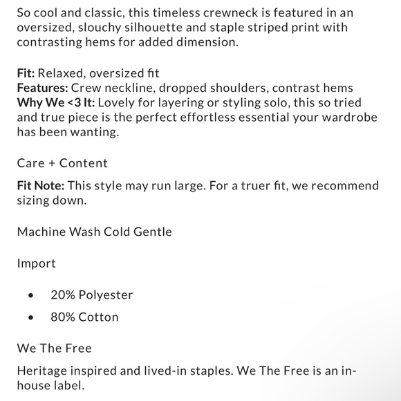 Free peoples oversized sweatshirt - Picture 6 of 6